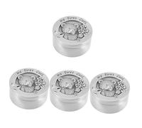 TOYANDONA 4pièces Boîte à Souvenirs Inoxydable Collection De Cheveux Fœtaux Coffret Pratique Et Pour Rangement De Souvenirs Enfance