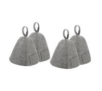 TOYANDONA 4pièces Bonnet De Sauna Feutre pour Femme Et Homme Couvre-Chef Traditionnel Russe Protection Capillaire pour Hammam Spa