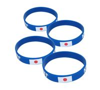 TOYANDONA 4pièces Bracelets Silicone Pour Événements Football Avec Drapeau National Lot Pour Fêtes Et Activités De Groupe