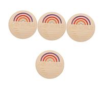 TOYANDONA 4pièces Cartes Bois De Mois Pour Signes De Progrès Mensuels Bois Accessoire Photo De Naissance Pour Capturer Les Étapes De Développement Du Né