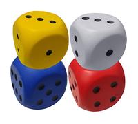 TOYANDONA 4pièces Dés Mousse Colorés Accessoires De Jeu Créatifs pour Parties Apprentissage Et Décoration