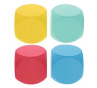 TOYANDONA 4pièces Dés Mousse Petits pour Loisirs Créatifs Et Jeux De Table Ronds Vierges avec Coins Arrondis Facile à Ranger