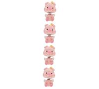 TOYANDONA 4pièces Figurine De Cochon à Tête Secouante pour Décoration De Voiture Ornement Amusant pour Intérieur De Véhicule Et Bureau De Maison pour Année du Cochon