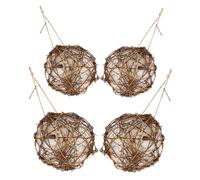 TOYANDONA 4pièces Lot de Nids pour Colibris Forme de Globe Matériaux de Nidification pour Oiseaux Nichoir pour Perruches pour Intérieur Terrasse ou Jardin