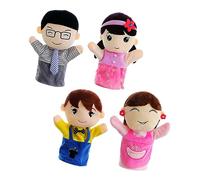TOYANDONA 4pièces Marionnettes à Main Jouets De Rôle pour Personnages Papa Fille Garçon pour Et Spectacles