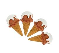 TOYANDONA 4pièces Modèles De Cornets De Glace Simulation pour Décoration De Magasin Et Accessoires Photographiques Réalistes