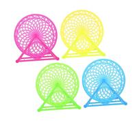 TOYANDONA 4pièces Roue Exercice Silencieuse Hamster Accessoire Course Pied Petits Animaux Petits pour Gymnastique Hamster Sain