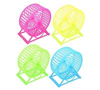 TOYANDONA 4Pièces Roue Silencieuse pour Hamster Lot pour Gerbille et Animal Accessoire Durable et Sécurisé pour Entraînement Joyeux