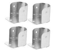 TOYANDONA 4pièces Supports De Tringle De Placard Métal Support De Rideau pour Douche Et Placard Vis Et Douilles Incluses Montage Mural Facile Adapté pour Petits Espaces Et Coins