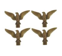 TOYANDONA 4pièces Tête De Mât De Drapeau Aigle Plastique Ornement pour Jardins Extérieurs Résistante Aux Intempéries Décoration Pratique Et Facile à Installer