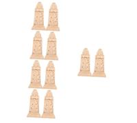 TOYANDONA 5 Ensembles Applique Sculpté Européen Décoration Murale pour Porte Mobilier Non Peint 2 Pièces * 5