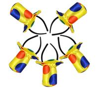 TOYANDONA 5 pièces Bandeau Chapeau Clown Accessoires Costume Clown Léger et Confortable pour Carnaval Halloween Fête Déguisement Garçon Fille Adultes