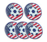 TOYANDONA 5 Pièces Broche Impression Émaillée Légère en Alliage Design Distinctif Esprit Équipe Américaine de Football Ronde pour Événements et Accessoires de Fête
