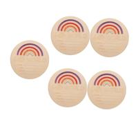 TOYANDONA 5 Pièces Carte D'étape Arc-en-ciel Cartes D'étape De Signes De Nom De Pour La Crèche Signe D'annonce De Naissance De Signe Nouveau-né Du Monde Nourrisson Décor Bois