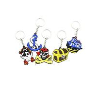 TOYANDONA 5 Pièces Fête Des Pirates Porte-clés Modèle Pirate Porte-clés Pirates En Caoutchouc Porte-clés Halloween Porte-clés Pirate Hallowen Porte Clé Illustration De Pirate Garçon Enfant