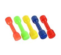 TOYANDONA 5 Pièces Haltères Plastique pour Garçon Fille de Colorés Vert Rouge Orange Jaune Bleu Jouets Interactifs pour Gymnastique et Exercices pour Petits pour Éveiller Coordination des