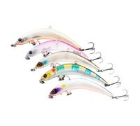 TOYANDONA 5 pièces Leurre de Eau Douce Appâts Artificiels Coulants Arc Crochets et pour Truite Brochet Bar et Carpe Usage Mer et Couleur Aléatoire Couleur Aléatoire