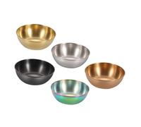 TOYANDONA 5 pièces Lot de Coupelles Sauce Acier Inoxydable Multicolores Petits Bols Trempette pour Apéritif Barbecue Pique- Repas Familial Réutilisable