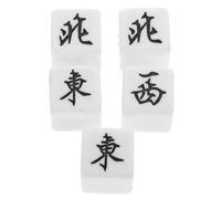 TOYANDONA 5 pièces Lot de Dés Mahjong Direction du Vent Acrylique Accessoire de Jeu Compact pour Fêtes et Réunions Familiales