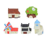 TOYANDONA 5 Pièces Maison Miniature de Jardin Féerique Décor Micro-Paysage | Compacte et Légère, Style Artistique Vintage Créatif, pour Bonsaï, Terrarium, Rebords de Fenêtre, DIY