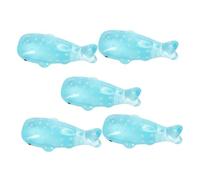 TOYANDONA 5 Pièces Mini Figurines De Requins Résine Lot de Petites Figurines De Requin Décoratives Ornements Miniatures pour Aménagement Paysager