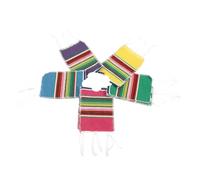 TOYANDONA 5 pièces Mini Ponchos Coton Motif Arc-Ciel Décoration Bouteille Bière Mexicaine pour Fêtes Cinco de Mayo