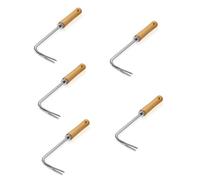 TOYANDONA 5 Pièces Outils de désherbage Retirer Suppression dissolvant Usine pelouse Désherbeur pour Le Jardinage désherbeur à Main de Jardin Outil à Main cultivateur Warden Weeder Le Fer