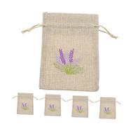 TOYANDONA 5 pièces Sachet Vide Parfumé Lavande Toile Naturelle Pochettes Rechargeables à Cordon Multi-usages pour Lavande Cadeaux et Rangement et Facile à Fermer