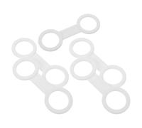 TOYANDONA 5 Pièces Sangle de Fixation du Tuba en Silicone Blanc, Clip à Dégagement Rapide pour Tube de Snorkeling et Sangle de Masque de Plongée, Maintien Stable et Ajustement Souple