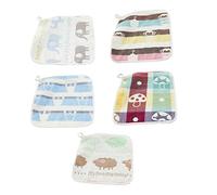 TOYANDONA 5 Pièces Serviette De Toilette Carrée Coton Pour Serviette De Toilette Carrée Douce Et Absorbante Pour Pratique Et Compacte