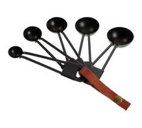 TOYANDONA 5 Pièces Set de Cuillères Doseuses Acier Inoxydable Noir Empilables et Précises pour Cuisine et Pâtisserie Ustensiles Mesure et Solides Faciles à Nettoyer et Ranger