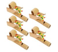 TOYANDONA 5 pièces Sifflet Oiseau Musical Vent Miniature avec Moulin à Vent Sifflet Naturel pour Garçon Fille et Adolescents Portable et Facile à Utiliser