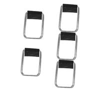 TOYANDONA 5 Pièces Tabouret Pliant en Alliage en Aluminium Petit Tabouret De Camping Tabouret Pliant pour L'extérieur Chaise Pliante De Camping Ultraléger Engrener Poisson Gris Tissu Oxford