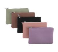 TOYANDONA 5 Pièces Zip Purse Wallet Set Small Zipper Pouch for Coins Cards Keys Portable Organizer Unisex Minimalist Design
