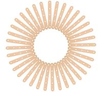 TOYANDONA 50 Pièces Bâtonnets de Bois Soi-même avec Trous, pour Loisirs | Bois de Bouleau Non Ciré, Bords Polis sans Écharde, Usage t Décoratif