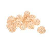 TOYANDONA 50 Pièces Boules Rotin Décoratives pour Vase et Bol Ornements Rattan Naturels Blanc et Décoration Rustique pour Magasins Couloirs et Tables