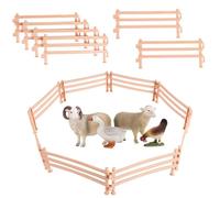 TOYANDONA 50 pièces Clôture Réaliste Beige pour Ferme Accessoires pour Écurie Panneaux de Corral pour Figurines Chevaux Modèle de Clôture de Grange pour Garçon Fille