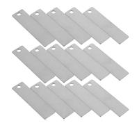 TOYANDONA 50 Pièces Étiquette Métallique Rectangulaire Vierge à Graver | Format 4,5x1,2cm, Surface Lisse pour Estampage, Usage DIY Bijoux et Porte-clés
