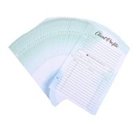 TOYANDONA 50 Pièces Fiche de Renseignement Client en Papier Vert Perforations à Trois Trous, pour Enregistrement des Informations, pour Hôtels et Voyages D'affaires