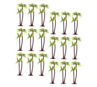 TOYANDONA 50 Pièces Miniature Palm Tree Models Plastic Simulation Coconut Palm Tree Figurines for Crafts Terrarium Aquarium Decorations
