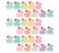 TOYANDONA 50 Pièces Miniature Resin Luminous Ducks Figurines Glow-in-The-Dark Tiny Animal Statues for Christmas Fairy Garden Dollhouse Decor Party Accessories
