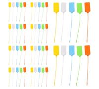 TOYANDONA 50 Pièces Scellés Plastiques Auto-bloquants pour Étiquettes | Fermeture à Usage Unique, Avertissement Anti-fraude, Souplesse Élevée, Surface Lisse, Fixation Sécurisée