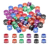TOYANDONA 50pièces Bagues pour Pattes De Poulet Et Pigeon Voyageur Bagues Numérotées pour Pattes Oiseau Et Fournitures pour Pigeons