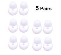 TOYANDONA 5paires Housse De Casque Avec Coussinets Oreille Gel De Silicone Embouts De Remplacement Antidérapants Pour Écouteurs Blanc