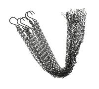 TOYANDONA 5pièces Chaînes de Suspension Métallique Crochets pour Pots de Fleurs Jardinières et Lanternes Ajustables et Durables