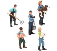 TOYANDONA 5Pièces Figurines Miniatures Agriculteurs Décorations de Bureau Éducatives Modèles Simulés pour Garçon Fille Jouets Agricoles Plastique Accessoires de Décoration Amusants