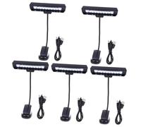 TOYANDONA 5pièces Lampe De Lecture Led Rechargeable Avec Pince Lampe De Bureau Tactile Dimmable Flexibilité Et Des Yeux Idéale Pour Musiciens Et Étudiants