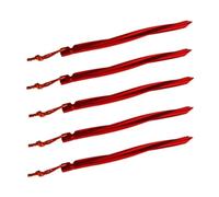 TOYANDONA 5Pièces Piquets Spirale Triangulaire avec Corde à Vent pour Tentes Camping et Randonnée Rouge