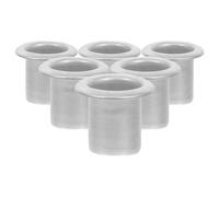 TOYANDONA 6 Inserts Métalliques Argentés pour Bougeoirs, 6 Pièces, Faciles à Utiliser et Nettoyer, Alliage D'aluminium, Protection Contre Les Écoulements pour Décorations et Fêtes