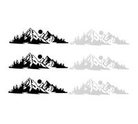TOYANDONA 6 pièces Autocollants Voiture Montagne Décorations pour Carrosserie et Pare-Brise Motifs Coucher de Soleil et Forêt Autocollants Adhésifs Résistants pour Hommes et Camping-